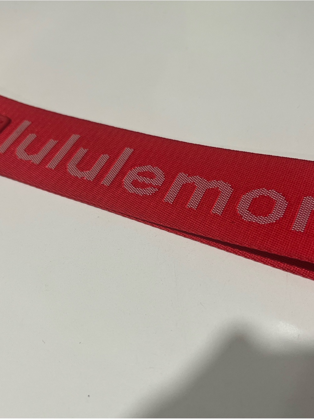 Lululemon Red Logo Strap Keychain